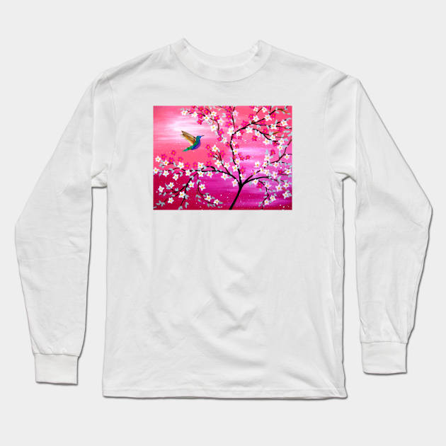 Pink and blossom Long Sleeve T-Shirt by SheerJoy